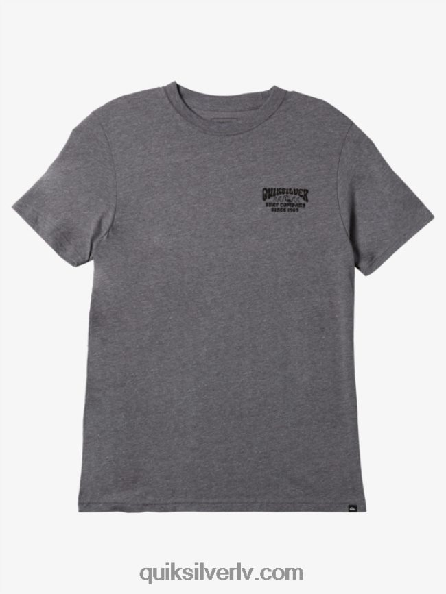 vīriešiem Quiksilver lockup mod t-krekls vidēji pelēki virši 88064R528