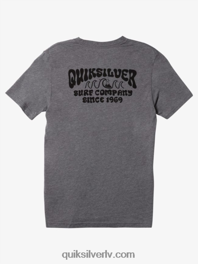 vīriešiem Quiksilver lockup mod t-krekls vidēji pelēki virši 88064R528