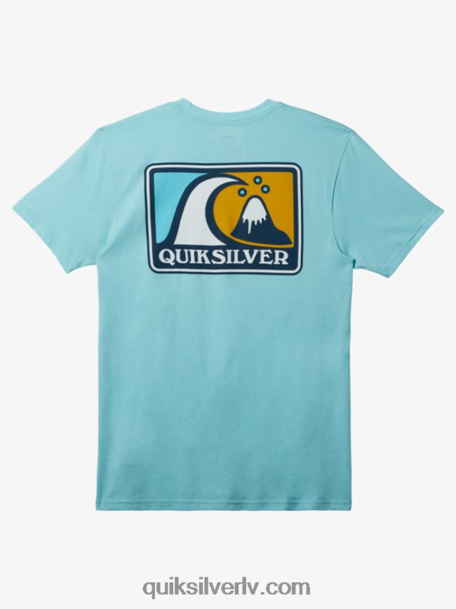 vīriešiem Quiksilver maigs bubble mod t-krekls eņģeļa zils virši 88064R427