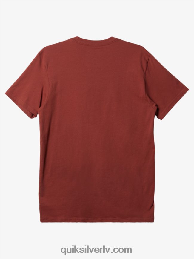 vīriešiem Quiksilver mw mini T-krekls ar logotipu marsala 88064R115