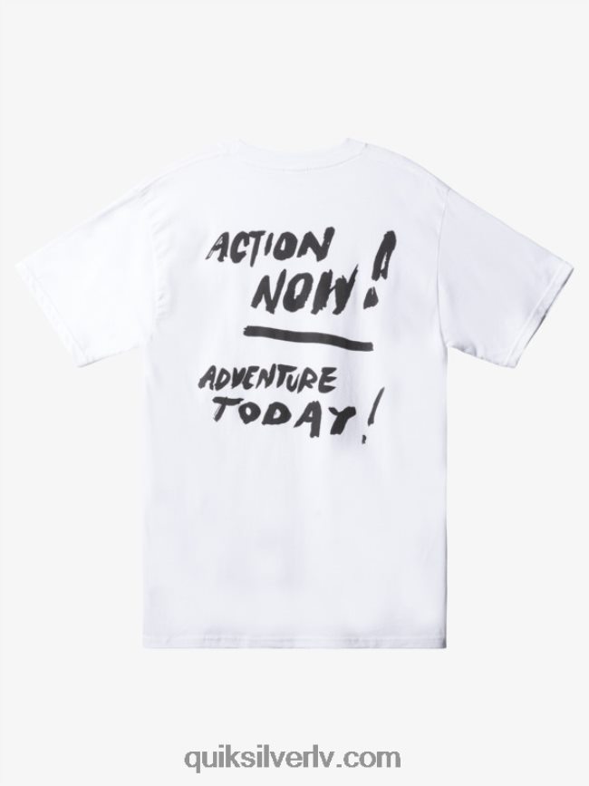 vīriešiem Quiksilver natas action tagad t-krekls balts 88064R1658