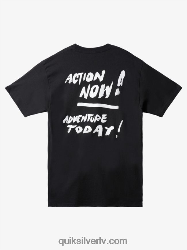 vīriešiem Quiksilver natas action tagad t-krekls melns 88064R1657