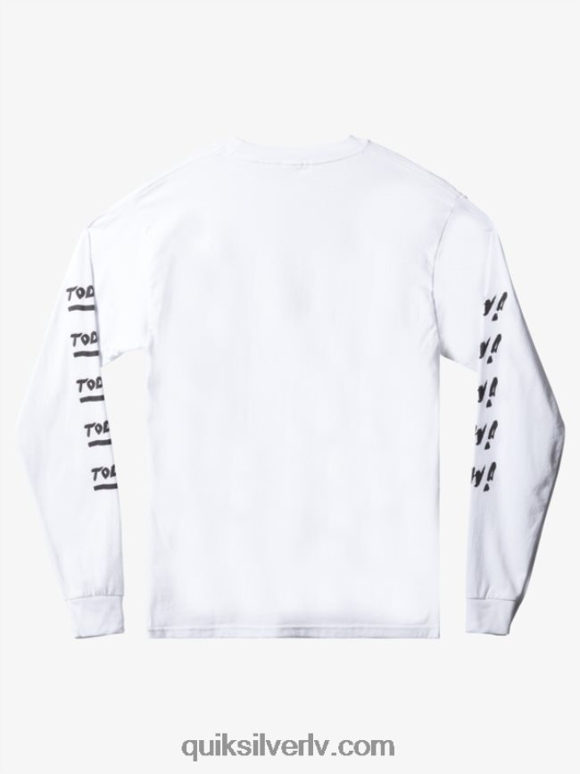vīriešiem Quiksilver natas tagad t-krekls ar garām piedurknēm balts 88064R1634