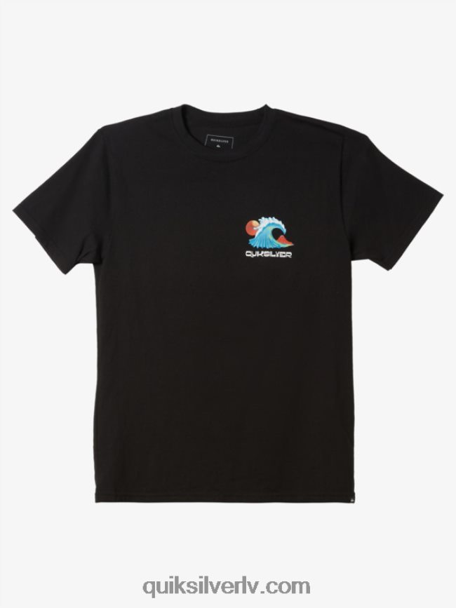 vīriešiem Quiksilver okeāna gultnes t-krekls melns 88064R1476