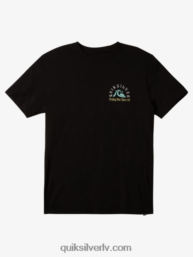 vīriešiem Quiksilver oriģinālais mucas t-krekls melns 88064R1172