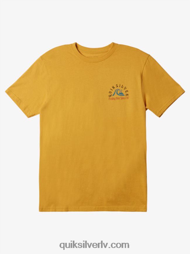 vīriešiem Quiksilver oriģinālais mucas t-krekls spilgts zelts 88064R1171
