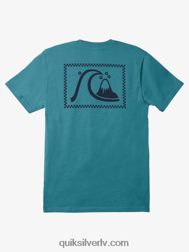 vīriešiem Quiksilver oriģinālais t-krekls Bretaņas zilā 88064R1068