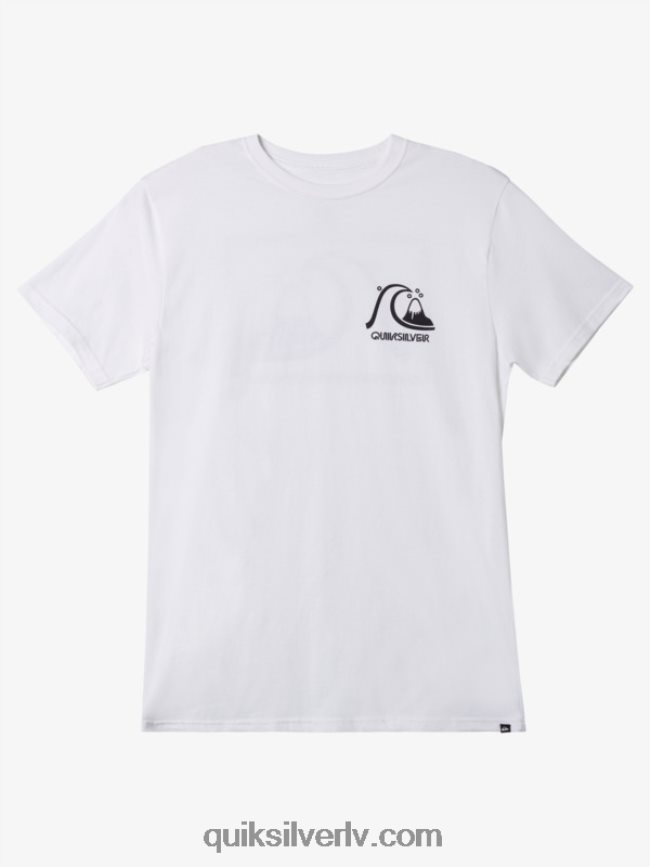 vīriešiem Quiksilver oriģinālais t-krekls balts 88064R1067