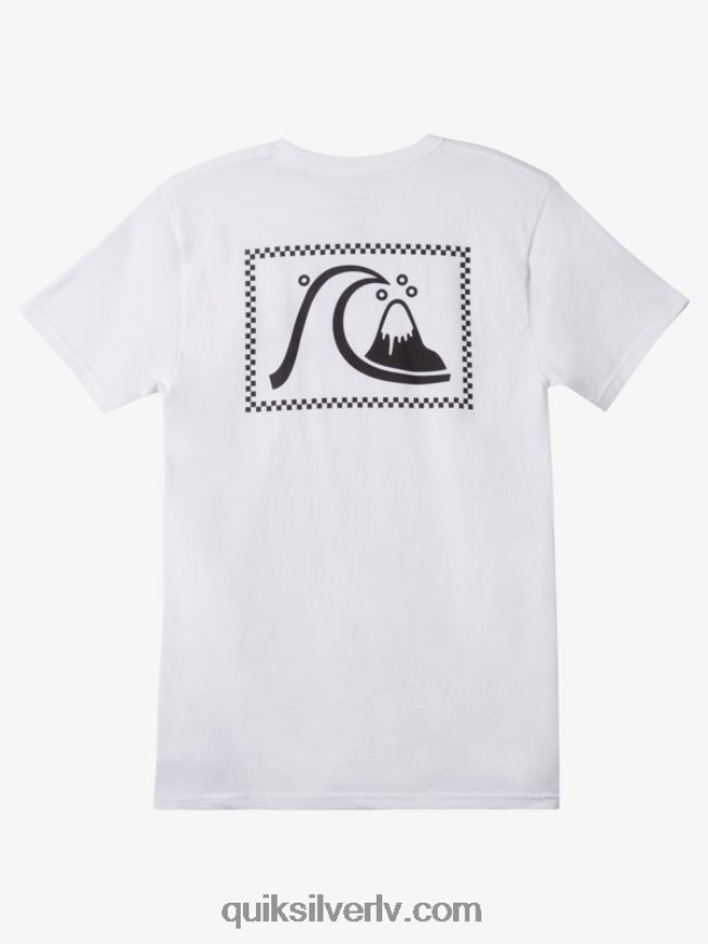 vīriešiem Quiksilver oriģinālais t-krekls balts 88064R1067