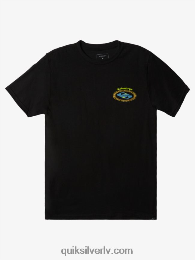 vīriešiem Quiksilver otrās ādas t-krekls melns 88064R1154
