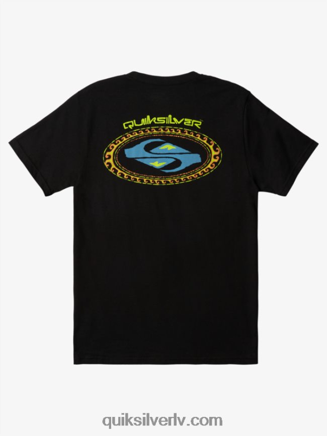 vīriešiem Quiksilver otrās ādas t-krekls melns 88064R1154