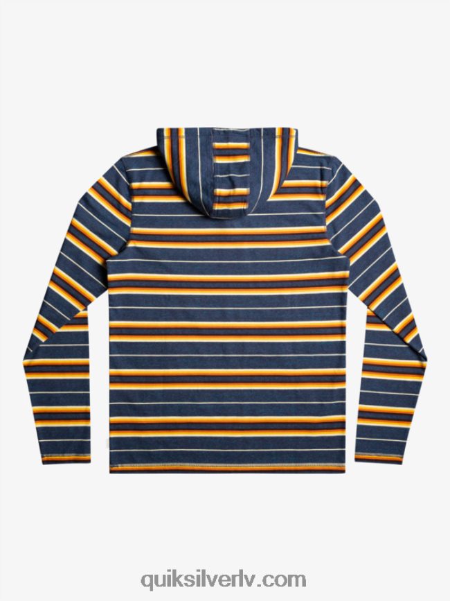 vīriešiem Quiksilver pēdējā iespēja t-krekls ar kapuci garām piedurknēm zīmotnes pēdējās iespējas svītra 88064R1862