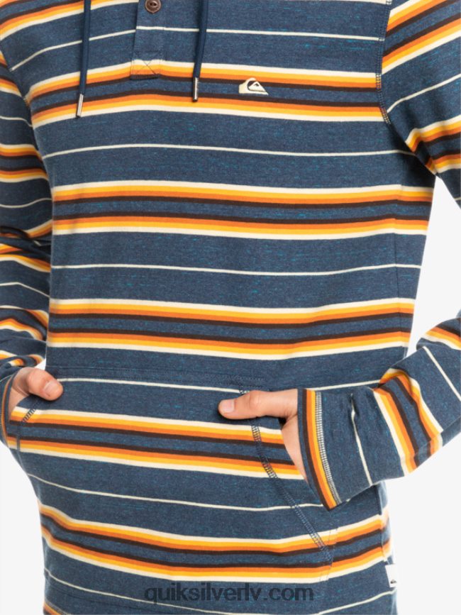 vīriešiem Quiksilver pēdējā iespēja t-krekls ar kapuci garām piedurknēm zīmotnes pēdējās iespējas svītra 88064R1862
