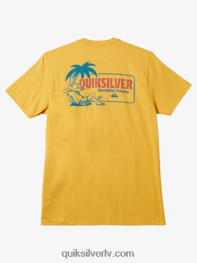 vīriešiem Quiksilver pārtraukuma laika t-krekls spilgts zelts 88064R1193
