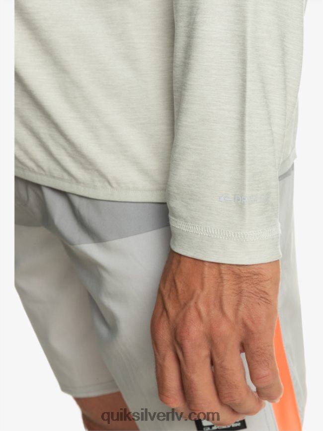 vīriešiem Quiksilver piekrastes skrējēja t-krekls ar garām piedurknēm pelēki violets virši 88064R1347