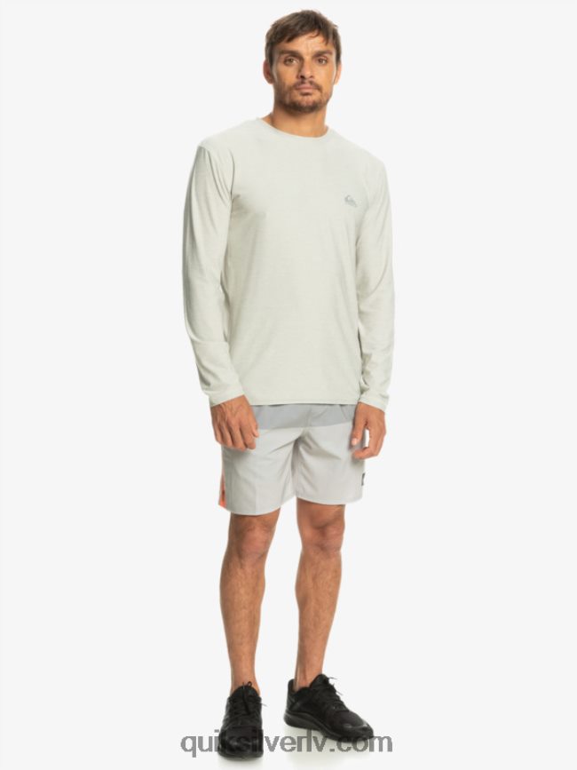 vīriešiem Quiksilver piekrastes skrējēja t-krekls ar garām piedurknēm pelēki violets virši 88064R1347