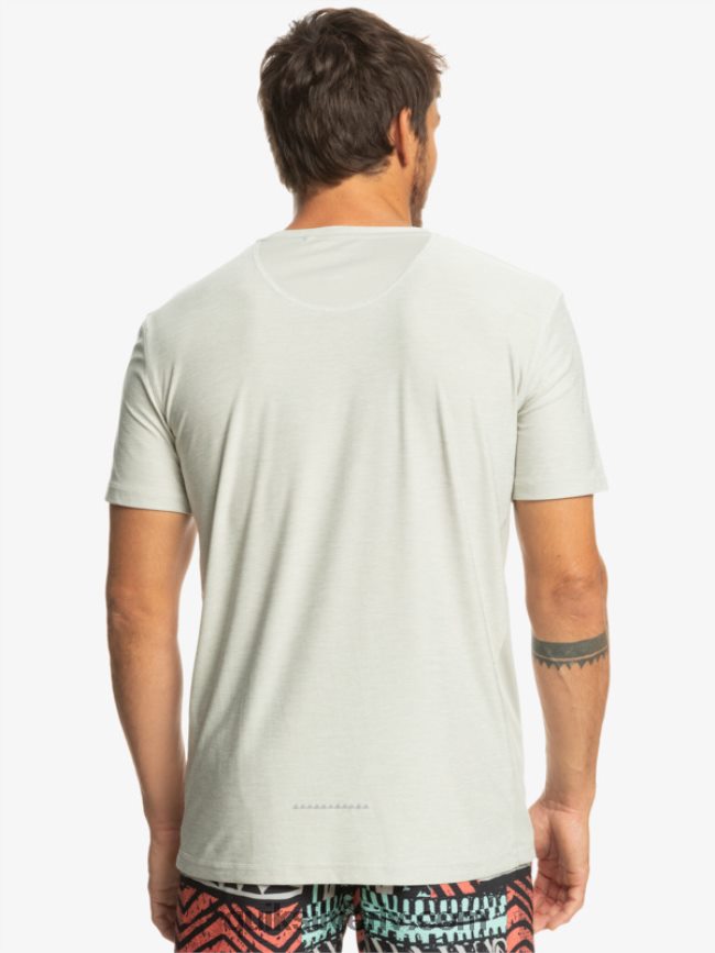 vīriešiem Quiksilver piekrastes skrējēja t-krekls pelēki violets virši 88064R1329