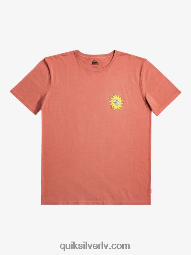 vīriešiem Quiksilver planētas pozitīvais t-krekls marsala 88064R1339