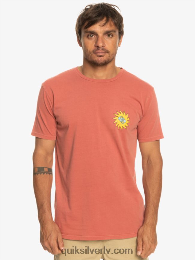 vīriešiem Quiksilver planētas pozitīvais t-krekls marsala 88064R1339
