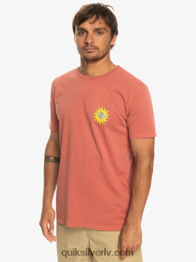 vīriešiem Quiksilver planētas pozitīvais t-krekls marsala 88064R1339