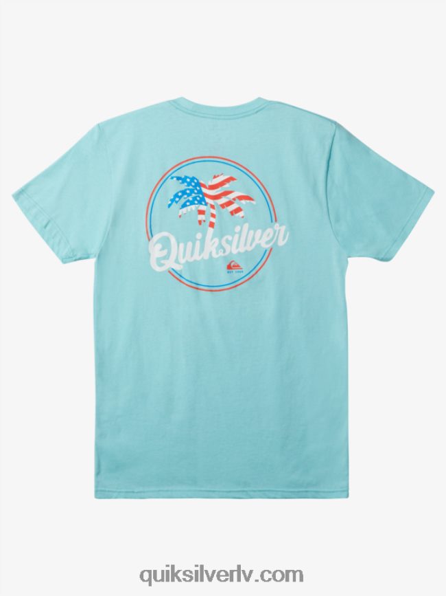 vīriešiem Quiksilver plaukstas vējains t-krekls eņģelis zils 88064R236