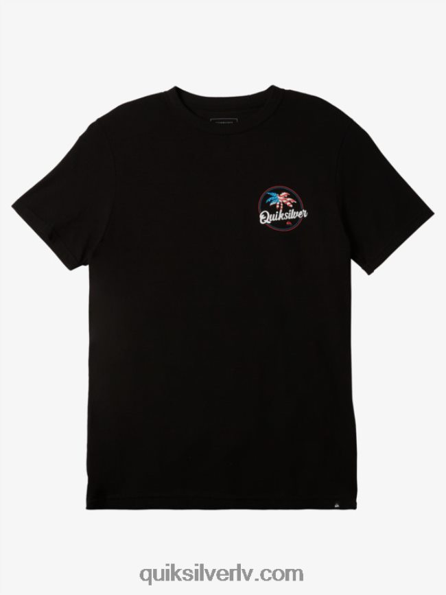 vīriešiem Quiksilver plaukstas vējains t-krekls melns 88064R237