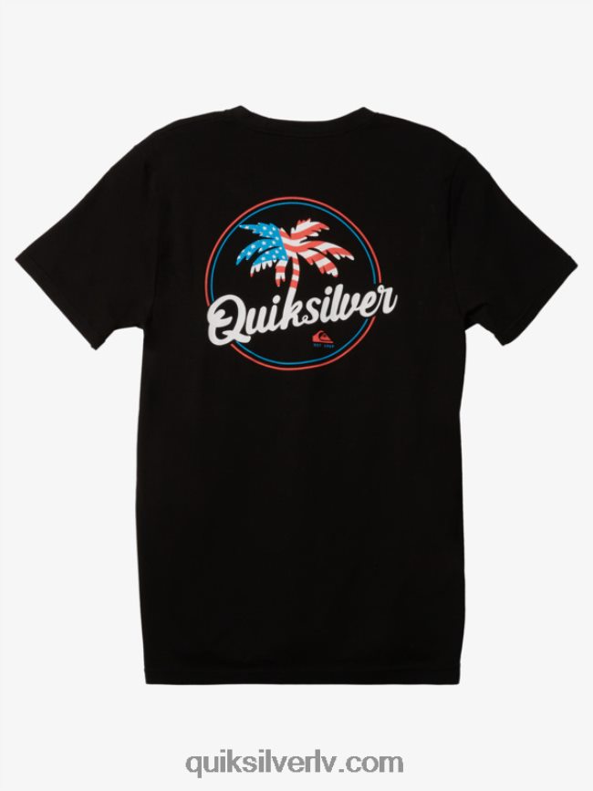 vīriešiem Quiksilver plaukstas vējains t-krekls melns 88064R237