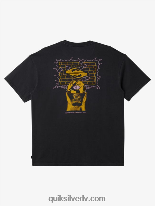vīriešiem Quiksilver power trip t-krekls melns 88064R759