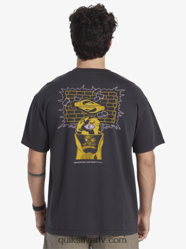 vīriešiem Quiksilver power trip t-krekls melns 88064R759