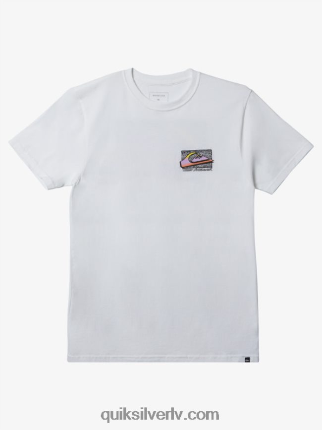 vīriešiem Quiksilver retro fade T-krekls balts 88064R1110