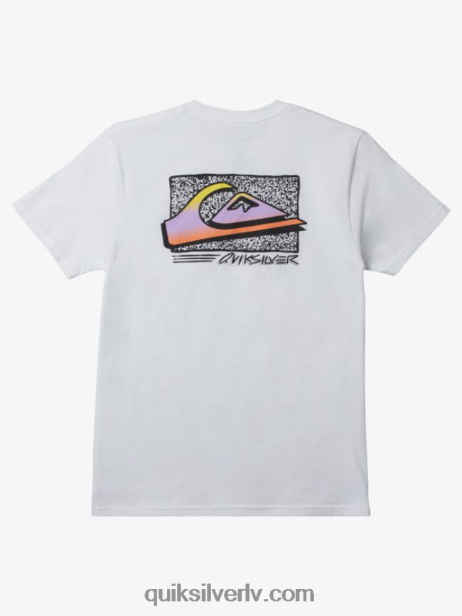 vīriešiem Quiksilver retro fade T-krekls balts 88064R1110