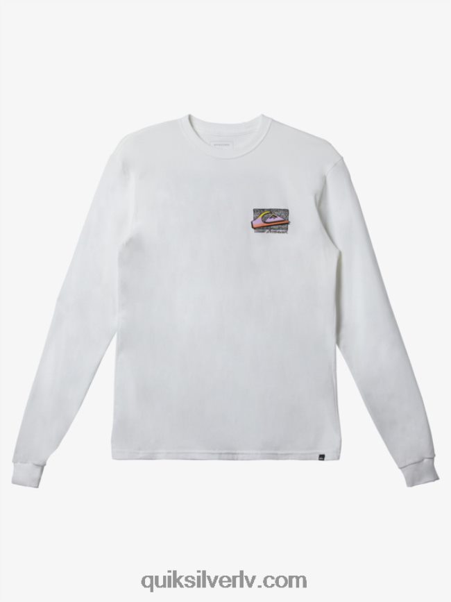 vīriešiem Quiksilver retro fade T-krekls balts 88064R1214