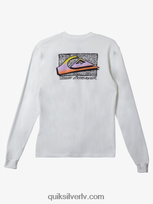 vīriešiem Quiksilver retro fade T-krekls balts 88064R1214