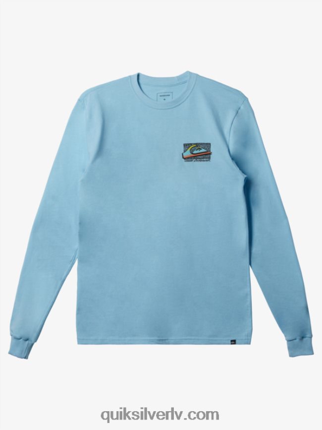 vīriešiem Quiksilver retro fade T-krekls debesu zils 88064R1212