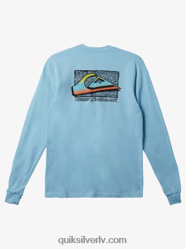 vīriešiem Quiksilver retro fade T-krekls debesu zils 88064R1212