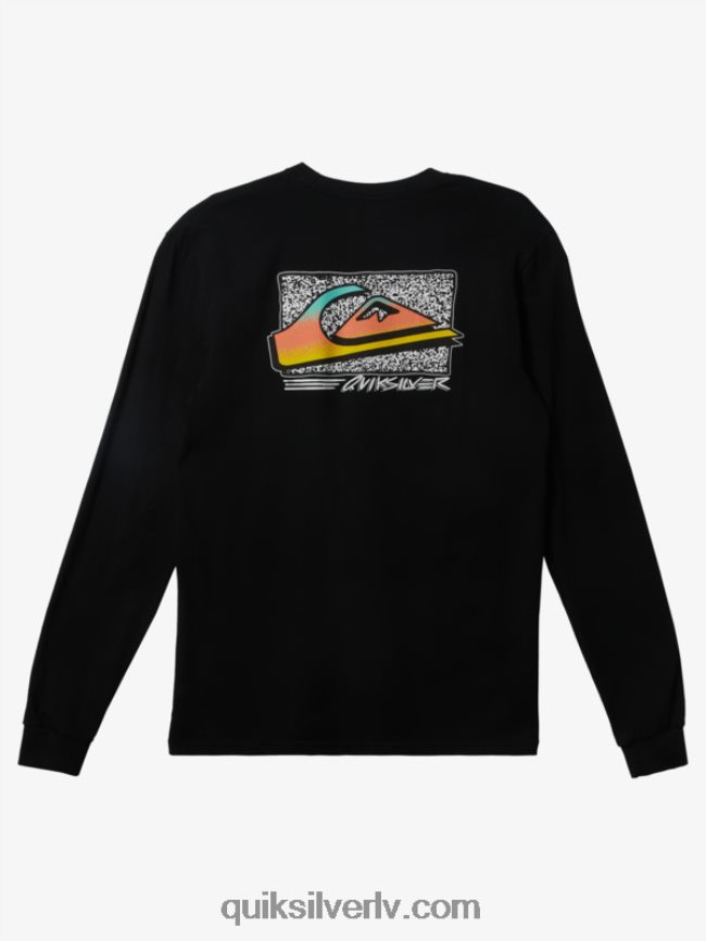 vīriešiem Quiksilver retro fade T-krekls melns 88064R1213