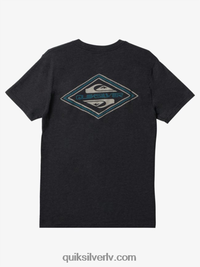 vīriešiem Quiksilver reversa logotipa mod t-krekls ogļu virši 88064R1199