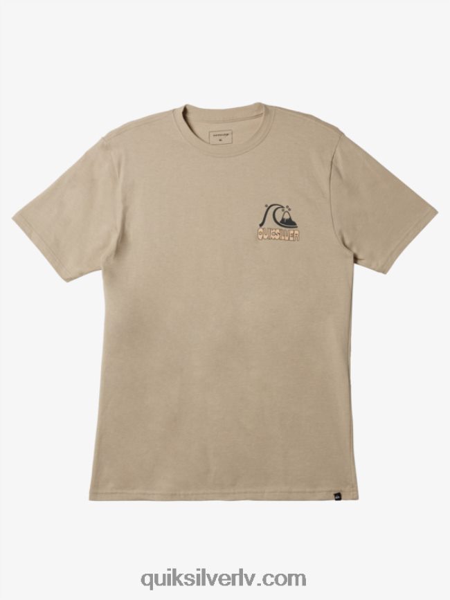 vīriešiem Quiksilver rise & shine t-krekls plaza taupe 88064R1116