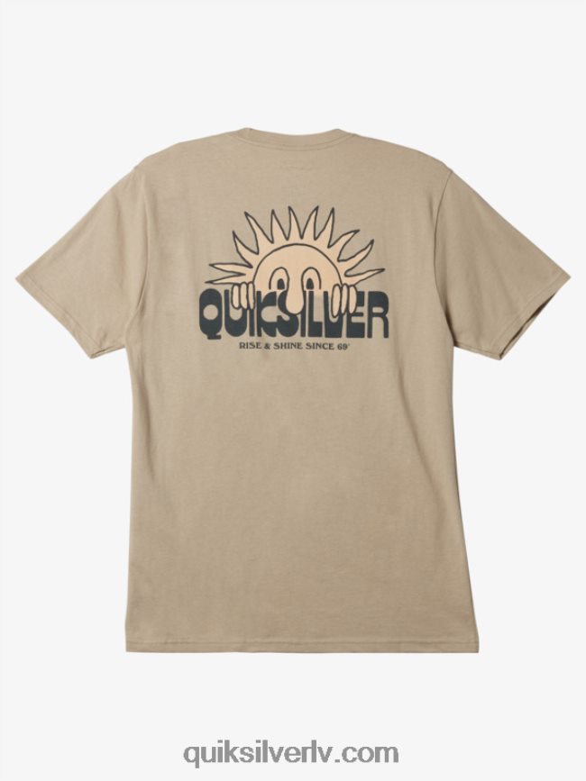 vīriešiem Quiksilver rise & shine t-krekls plaza taupe 88064R1116