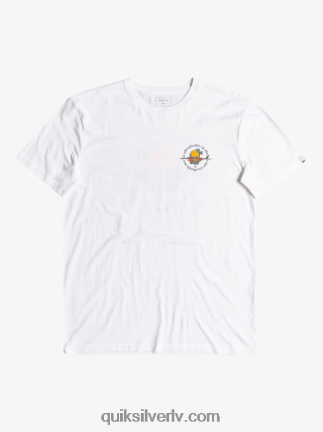 vīriešiem Quiksilver ārpus ceļa - t-krekls balts 88064R1819