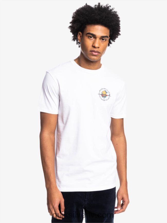 vīriešiem Quiksilver ārpus ceļa - t-krekls balts 88064R1819