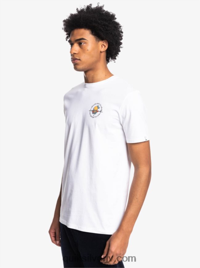 vīriešiem Quiksilver ārpus ceļa - t-krekls balts 88064R1819