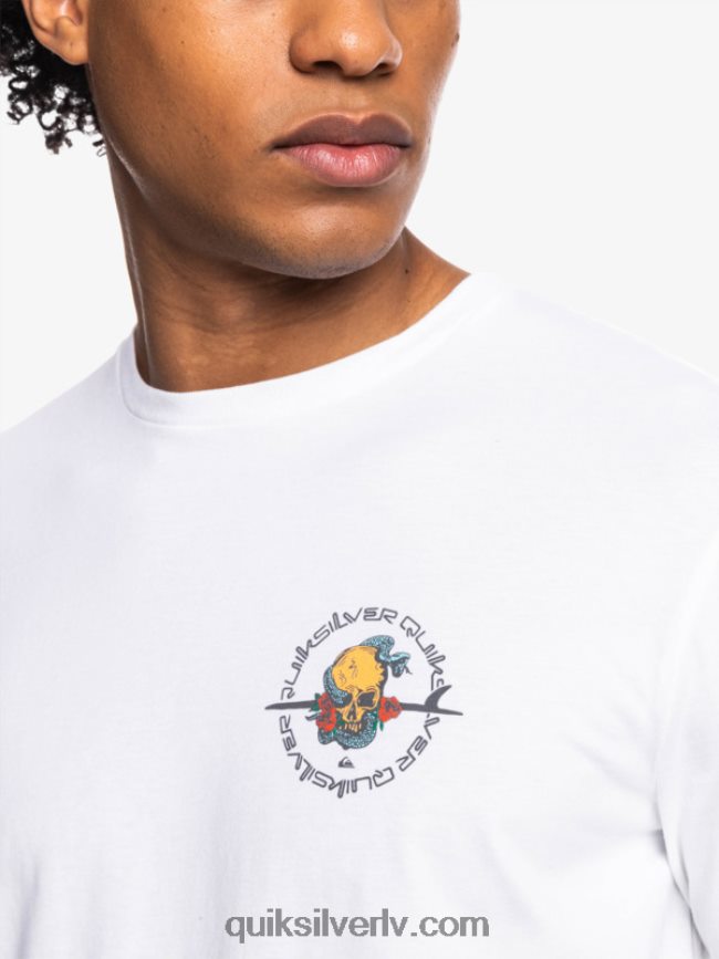 vīriešiem Quiksilver ārpus ceļa - t-krekls balts 88064R1819