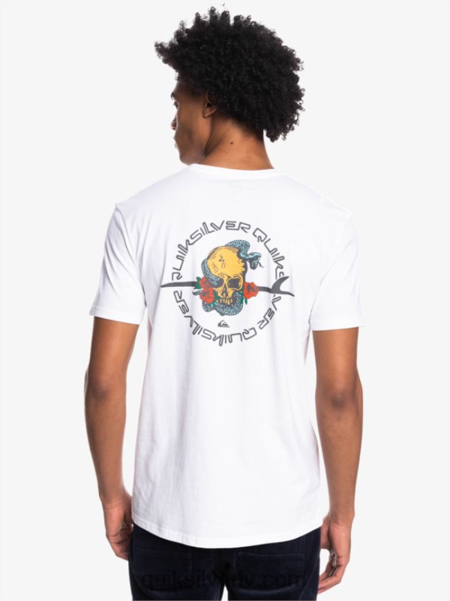 vīriešiem Quiksilver ārpus ceļa - t-krekls balts 88064R1819