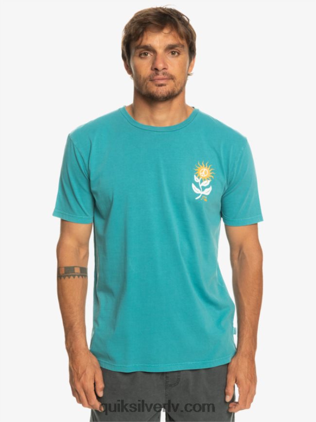 vīriešiem Quiksilver saules ziedēšanas t-krekls Bretaņas zilā 88064R1021