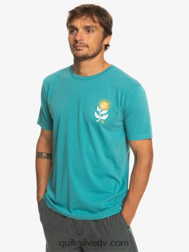 vīriešiem Quiksilver saules ziedēšanas t-krekls Bretaņas zilā 88064R1021