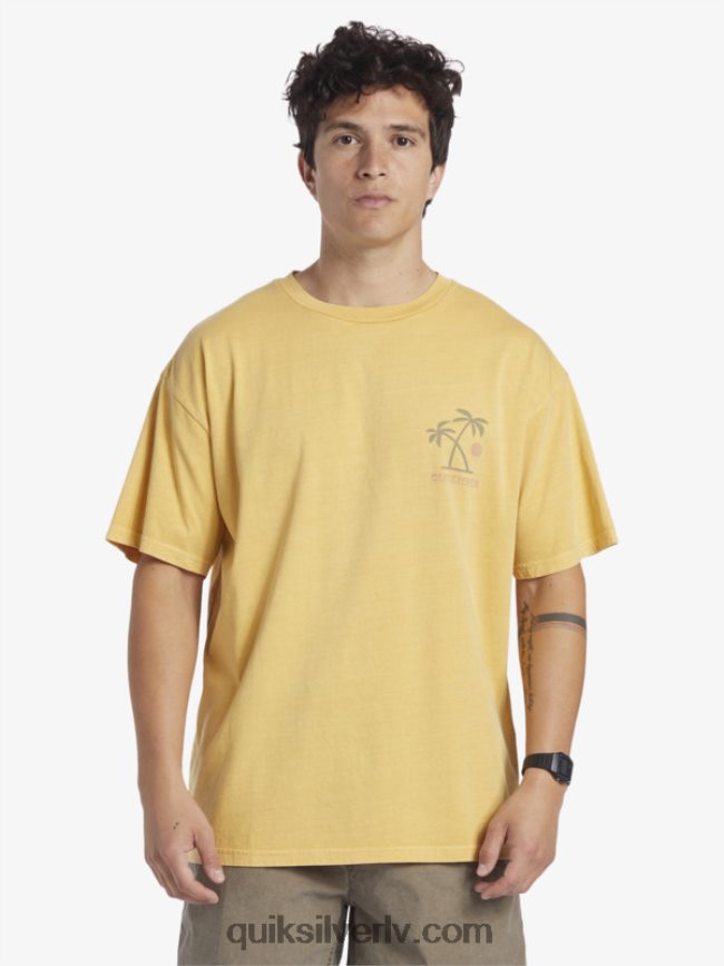vīriešiem Quiksilver saulrieta rituālu t-krekls dzeltenums dzeltens 88064R390