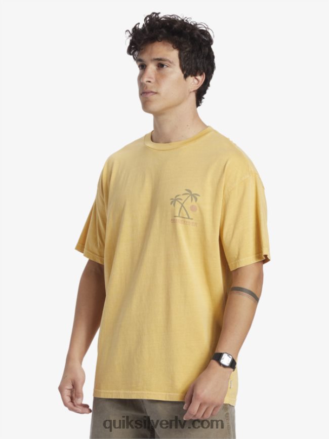 vīriešiem Quiksilver saulrieta rituālu t-krekls dzeltenums dzeltens 88064R390