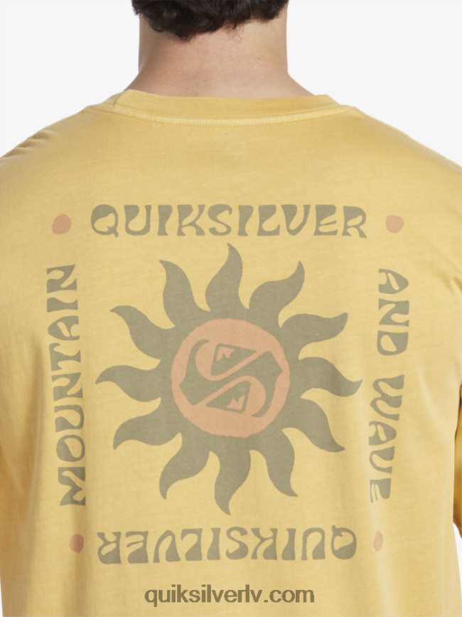 vīriešiem Quiksilver saulrieta rituālu t-krekls dzeltenums dzeltens 88064R390