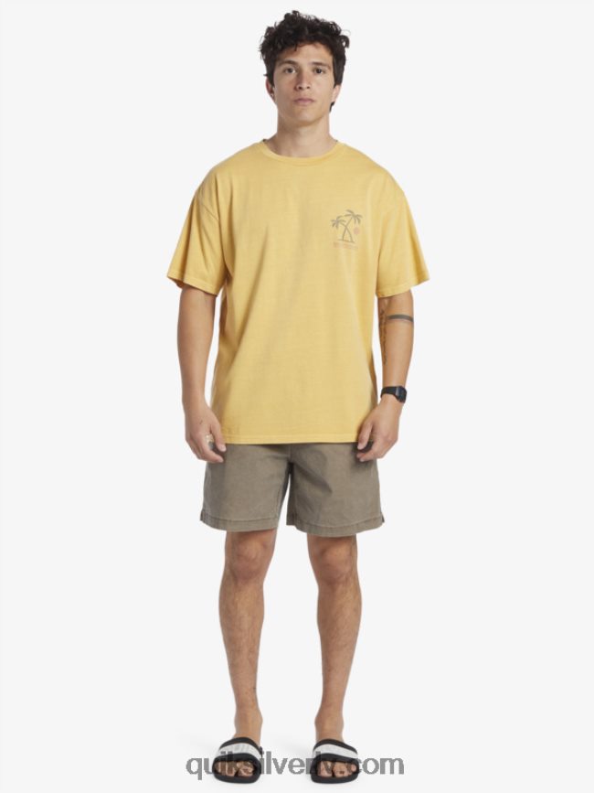 vīriešiem Quiksilver saulrieta rituālu t-krekls dzeltenums dzeltens 88064R390